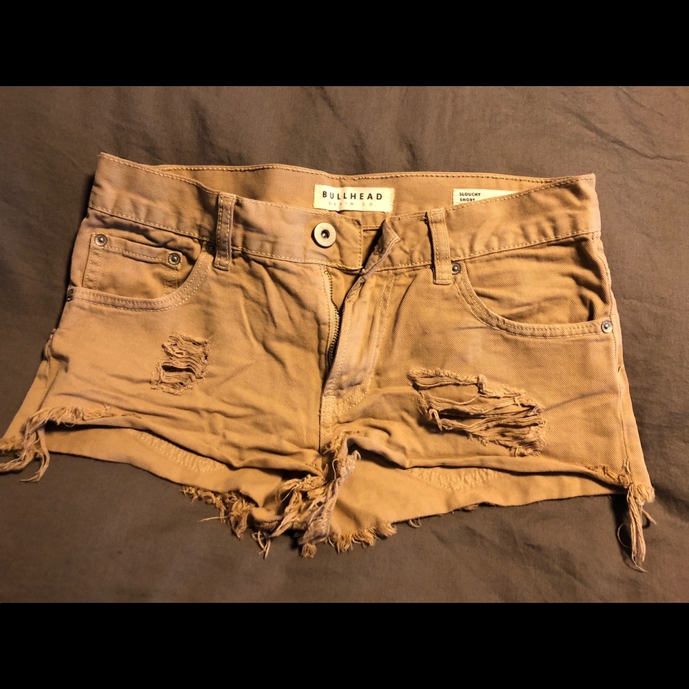 Tan/brown jean shorts!